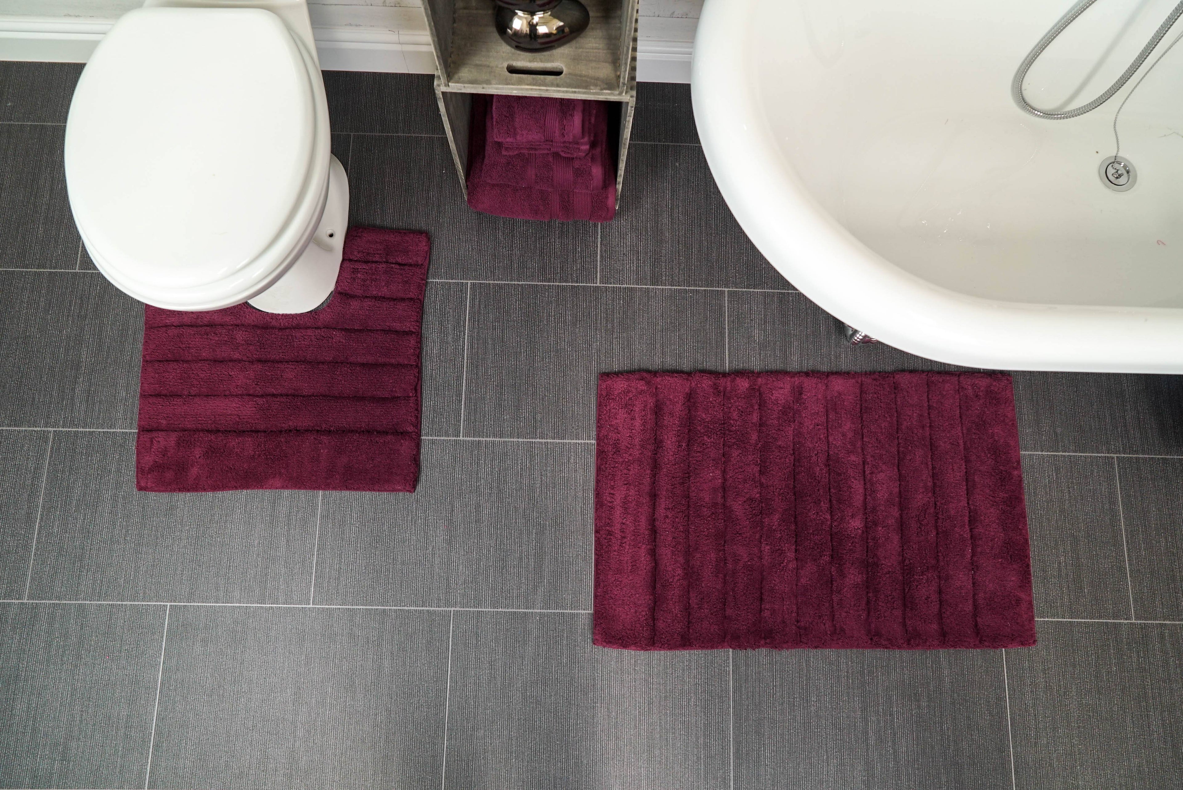 luxury ribbed bath mat