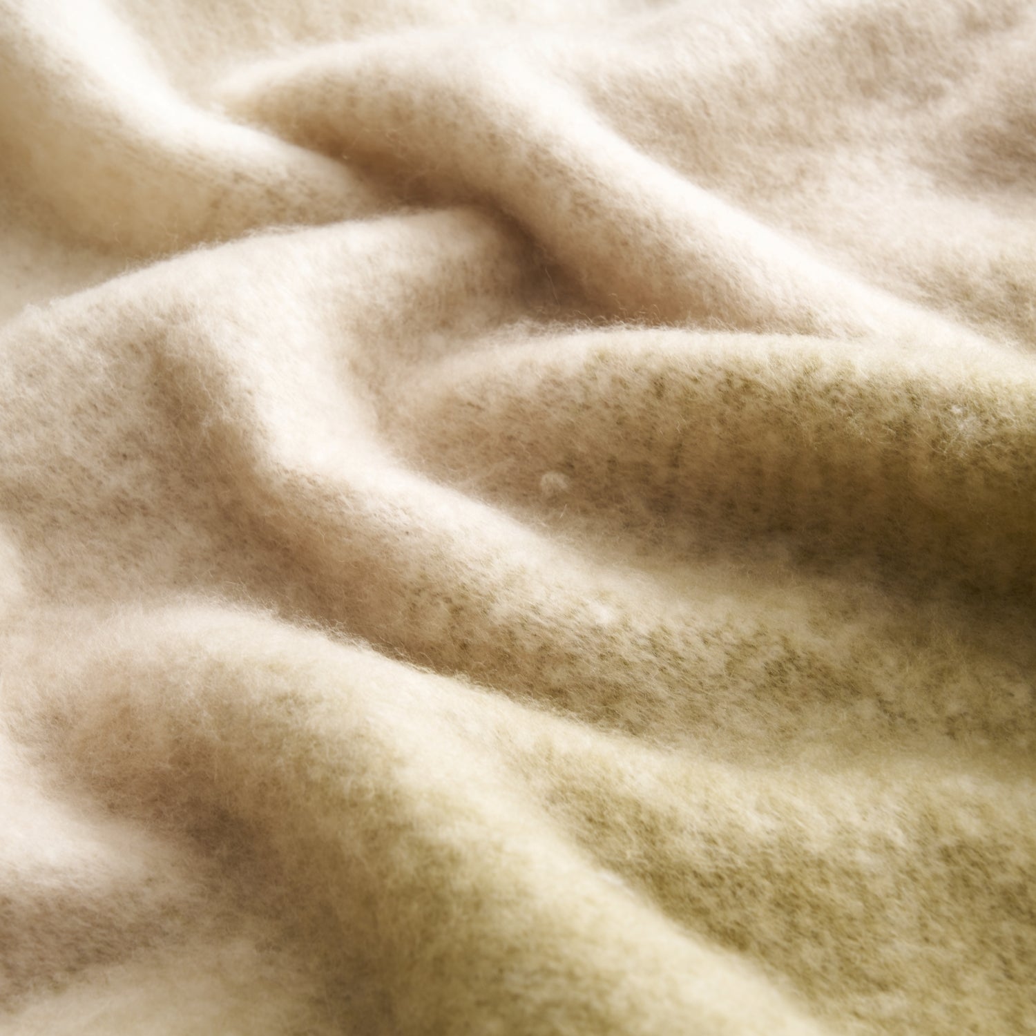 Ombre Faux Mohair Throw - Soft Fringed Blanket