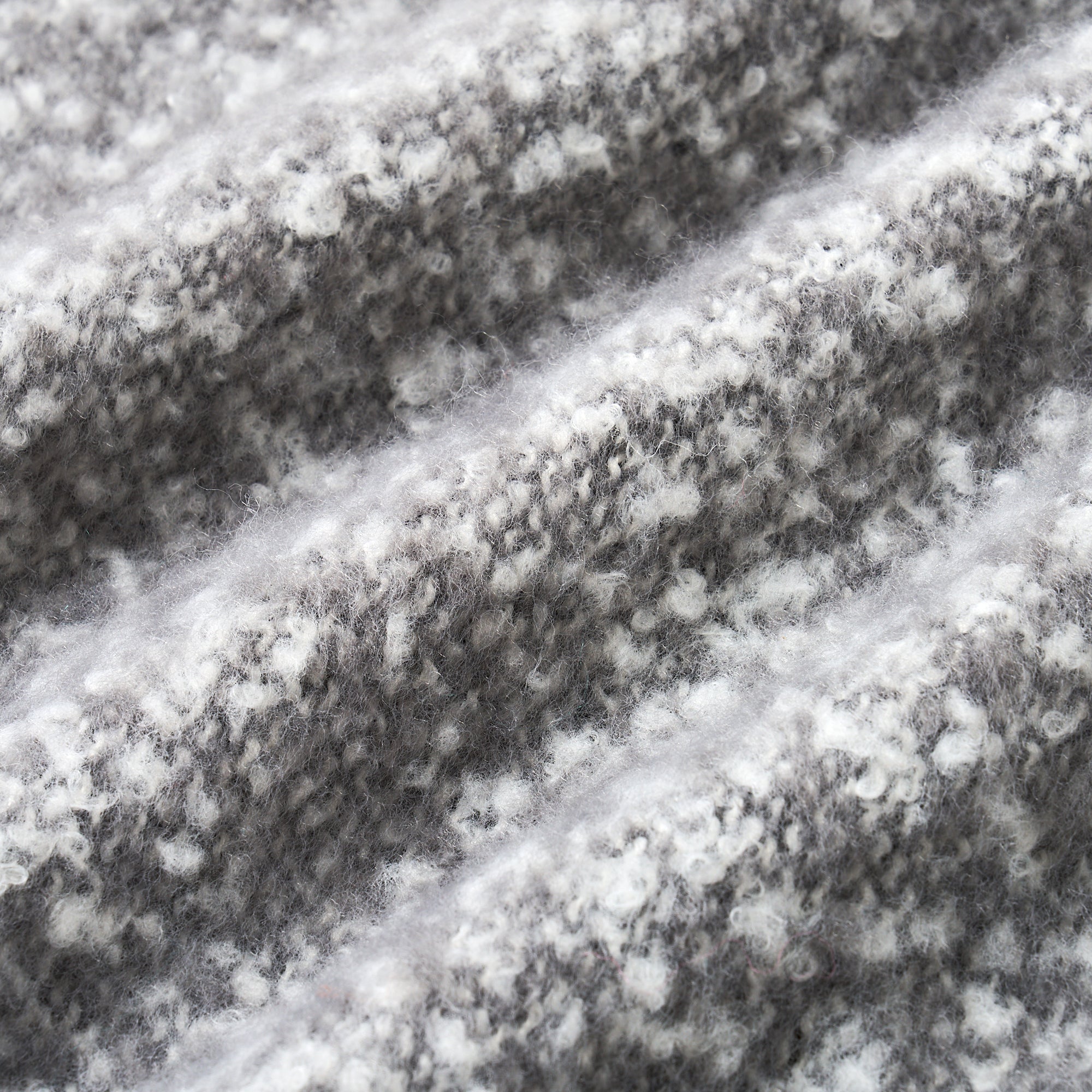 faux mohair throw graphite grey close up