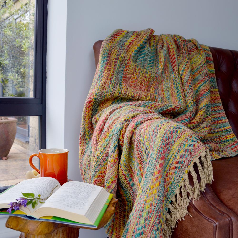 Banjara colourful throws for sofa.