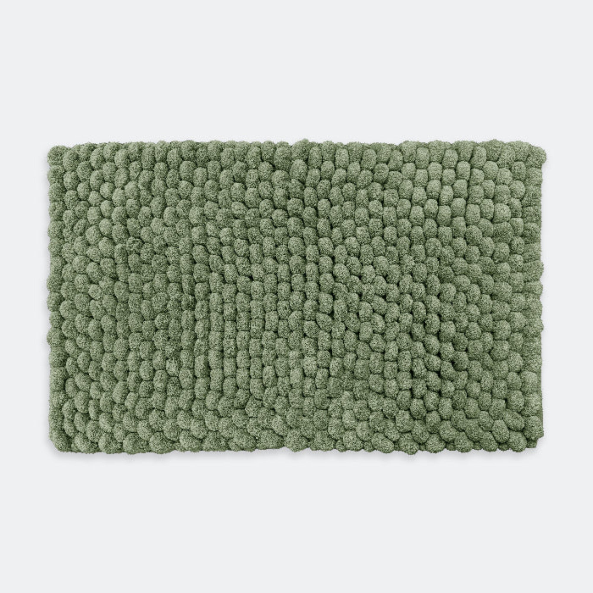 Olive green bathroom mats, super thick and chunky deep pile bath mats.