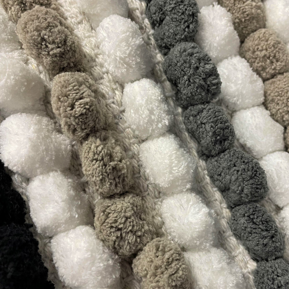 Chunky bobble bathroom mats.