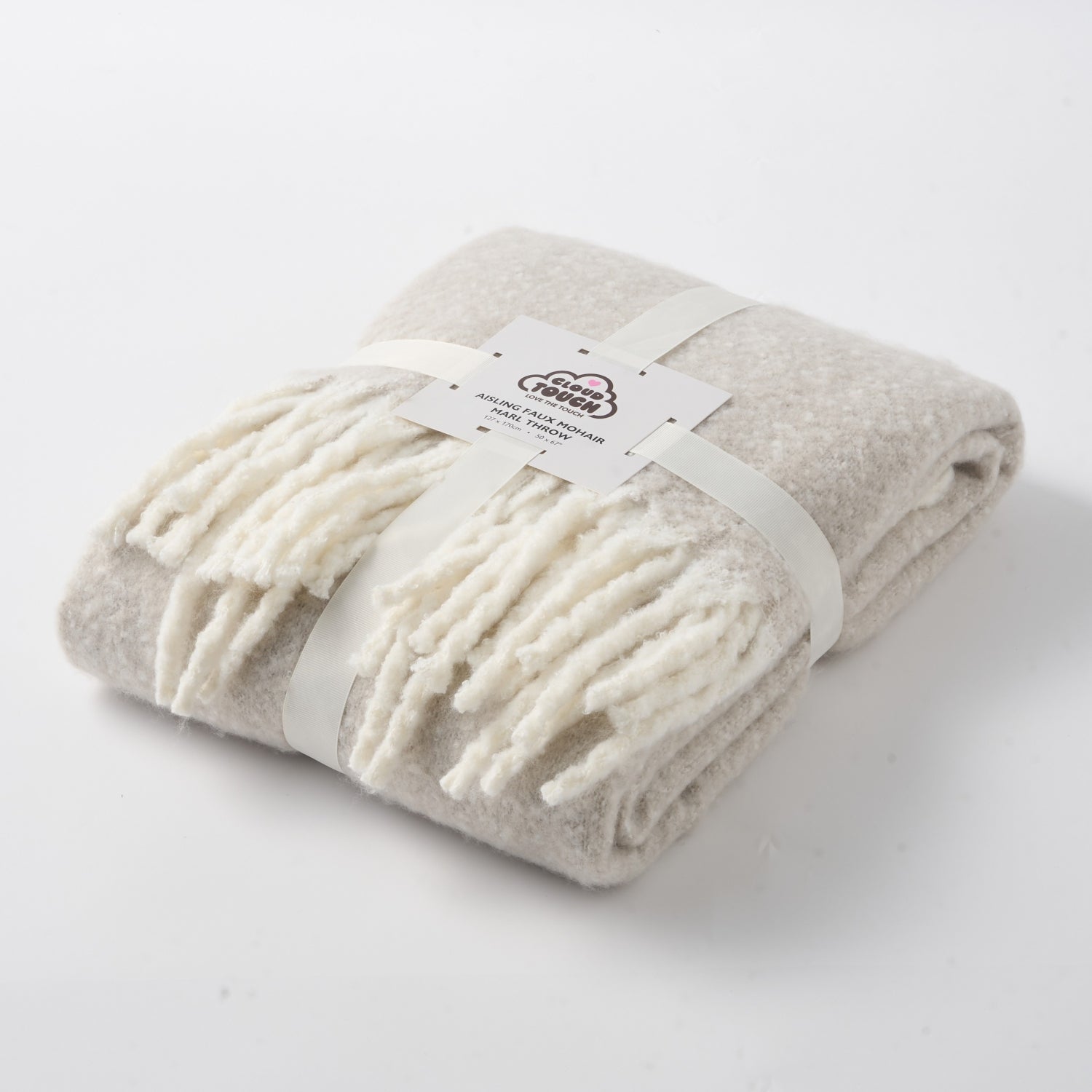 Chateau Grey Faux Mohair Throw