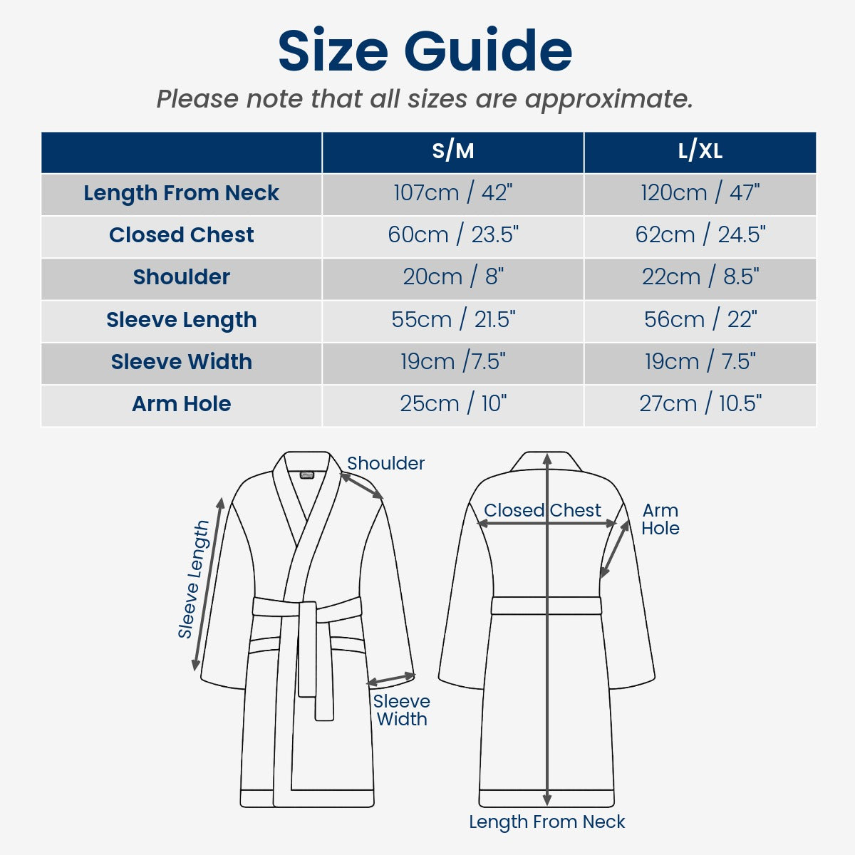 Unisex dressing gown for ladies and men. Soft velour outside and terry towelling inside.