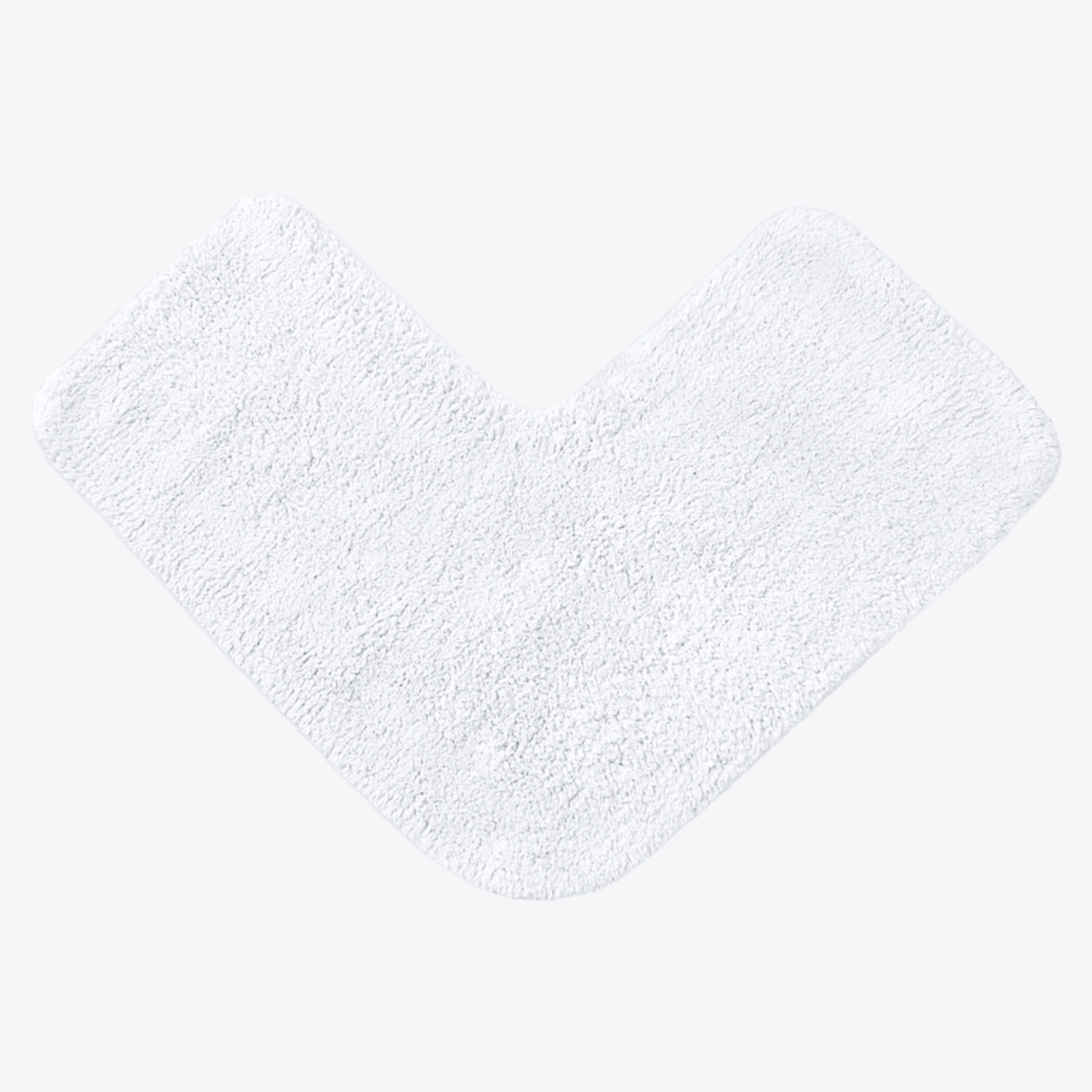 White Corner Shower Mat