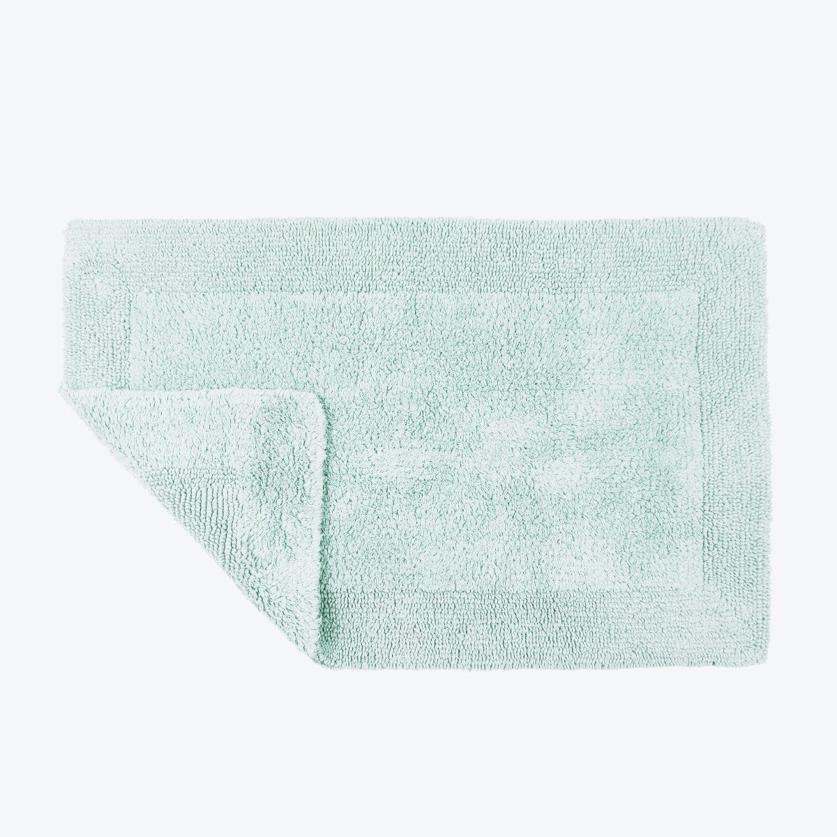 Duck Egg Reversible Cotton Large Bath Mat - Luxury Thick Bathmat