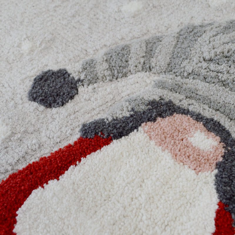Gonk Christmas rugs for the bathroom or hallway. Cute gnome that looks like Santa.