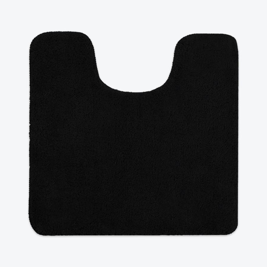 Black pedestal mat, luxury microfibre.