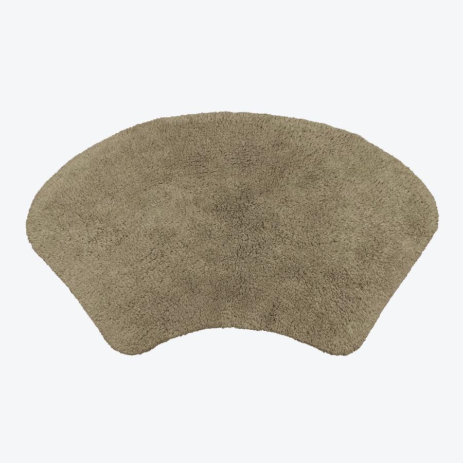 mocha curved shower mat