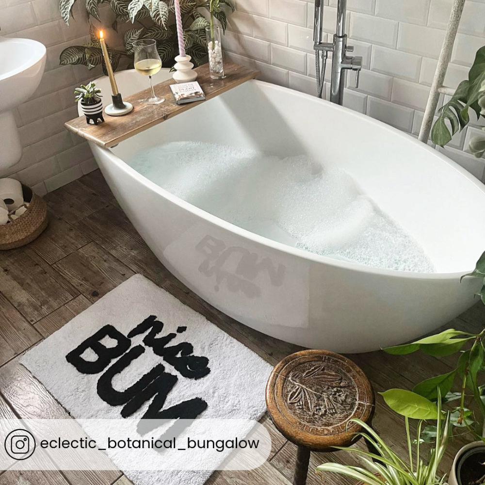 nice bum slogan bath mat
