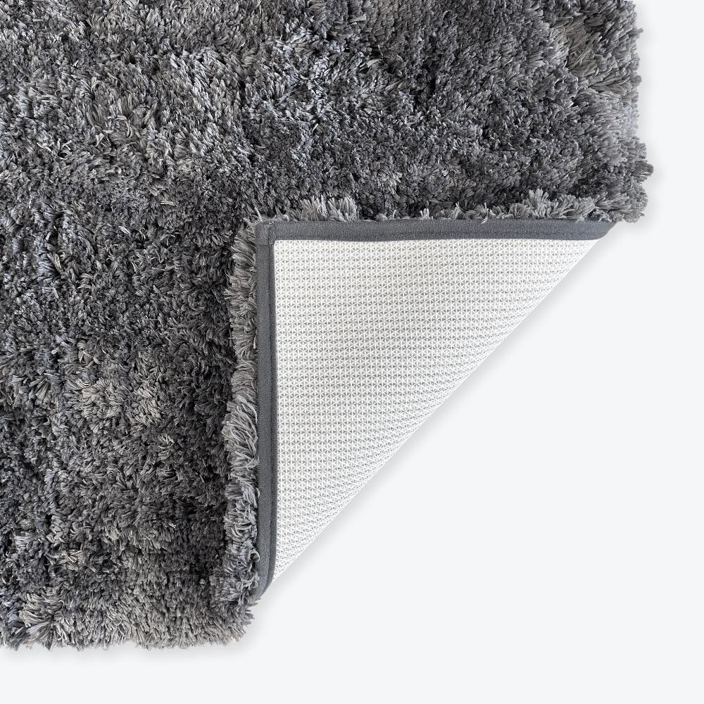non slip shaggy rug grey