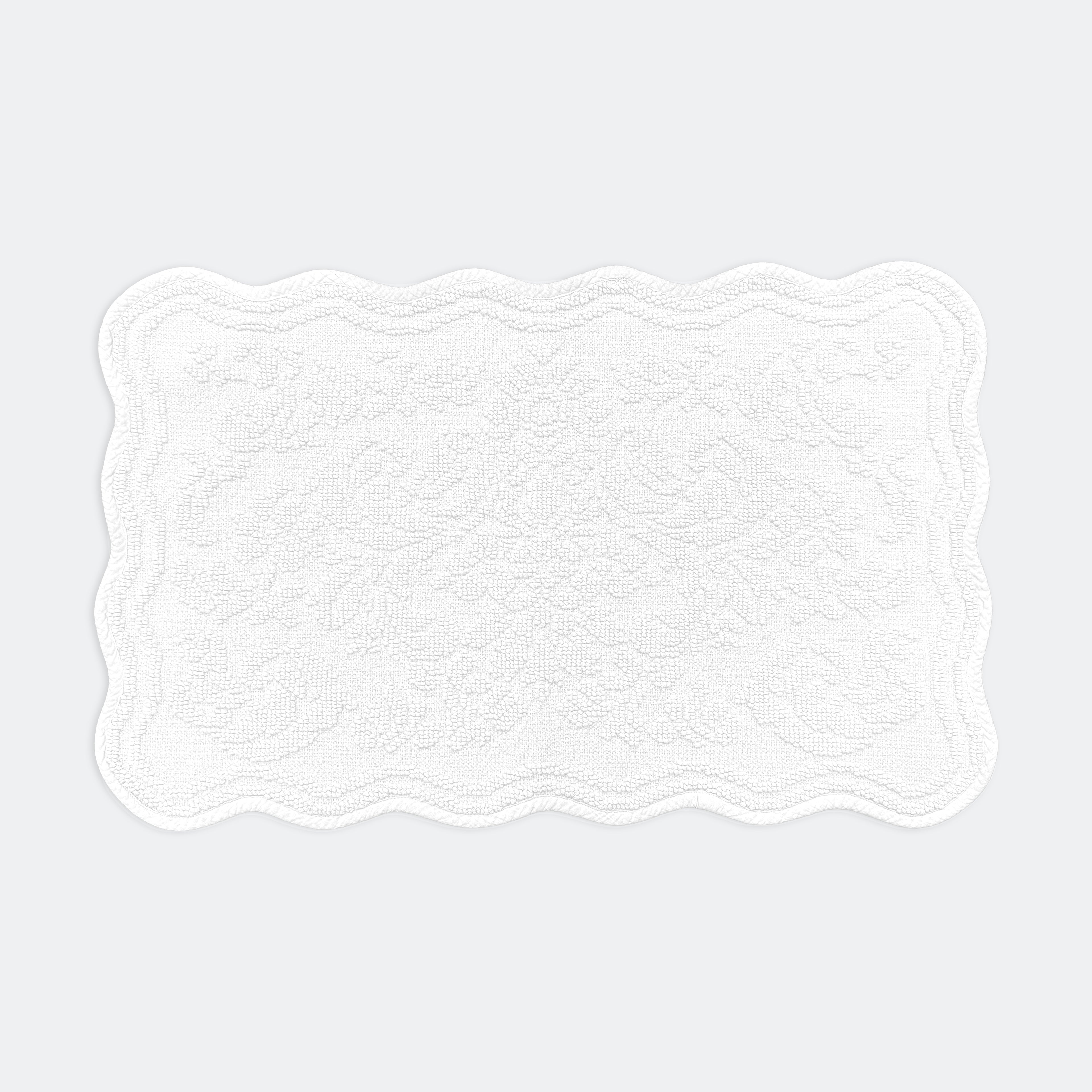 Gracie Jacquard Scalloped Bath Mat