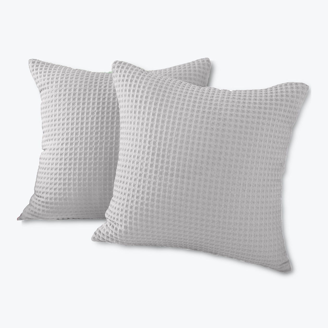Hotel Waffle Cushion Covers - Two Pack