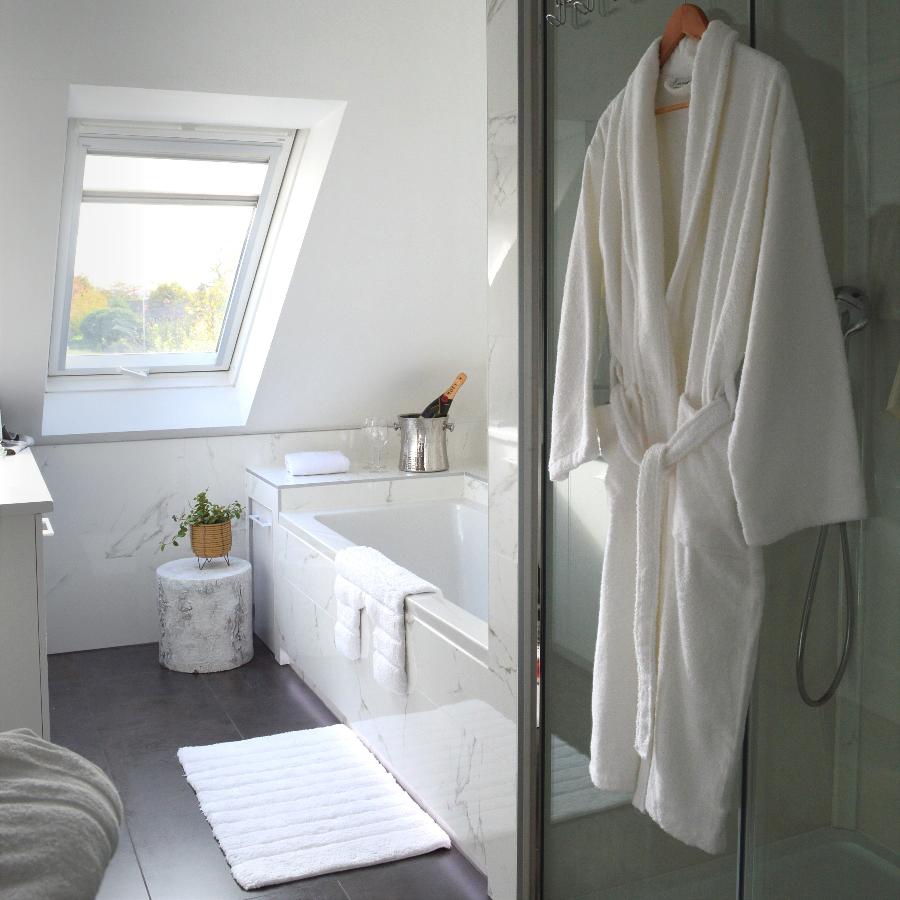 White bathrobe - luxury spa robe