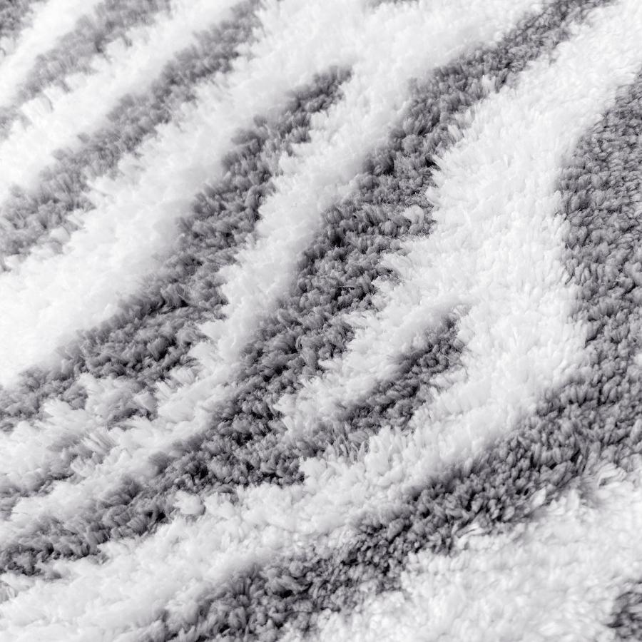 Non slip microfibre bath mat, zebra print pattern.