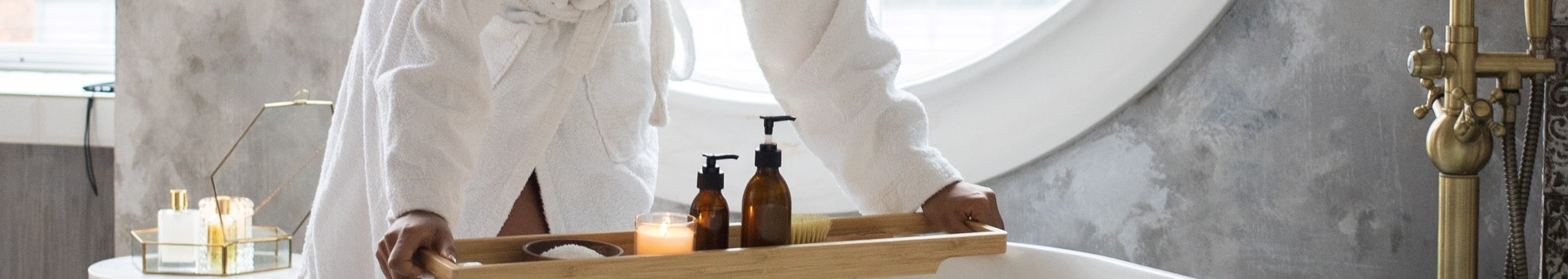 Home furnishings for the bathroom, bedroom and living room.