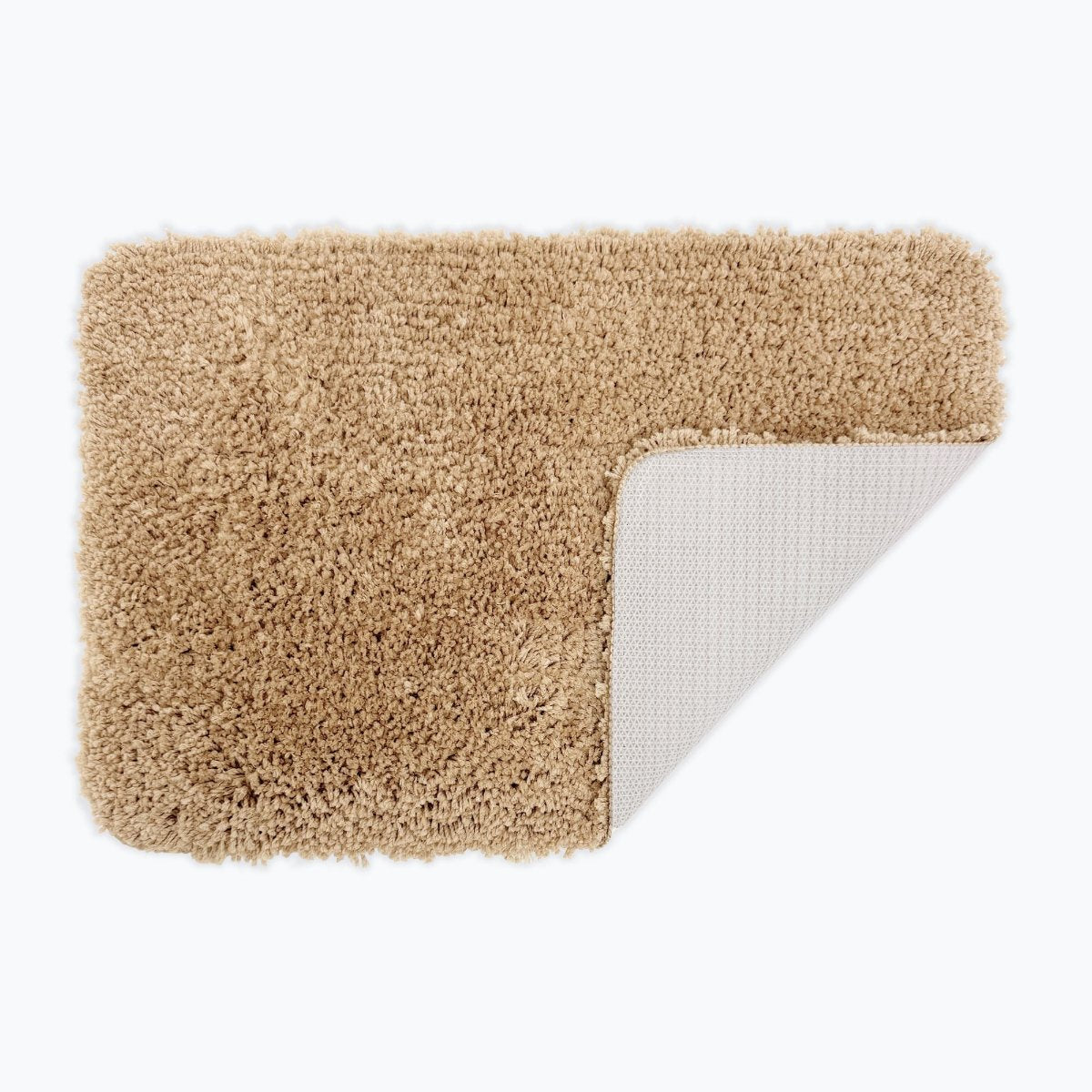 Beige non slip bath mat small size.