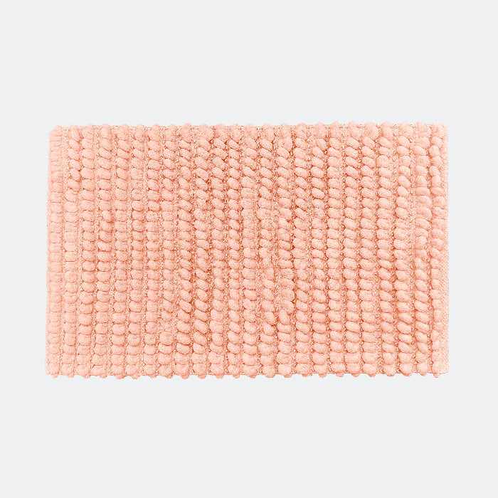 Pink bobble bath mat for the bathroom with non slip back.