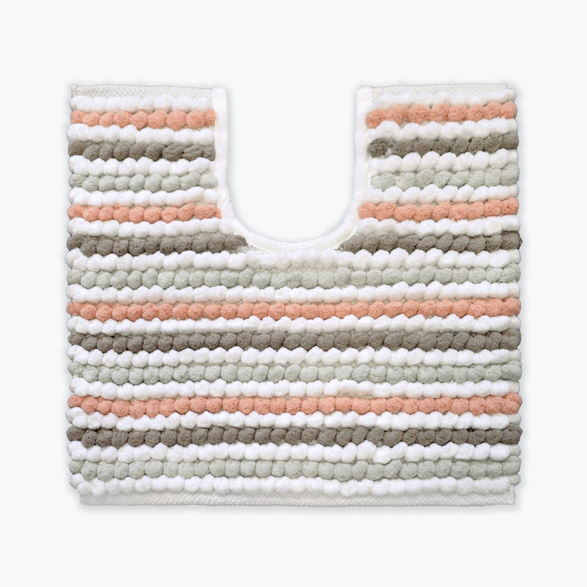 chunky bobble pedestal toilet mat in blush pink