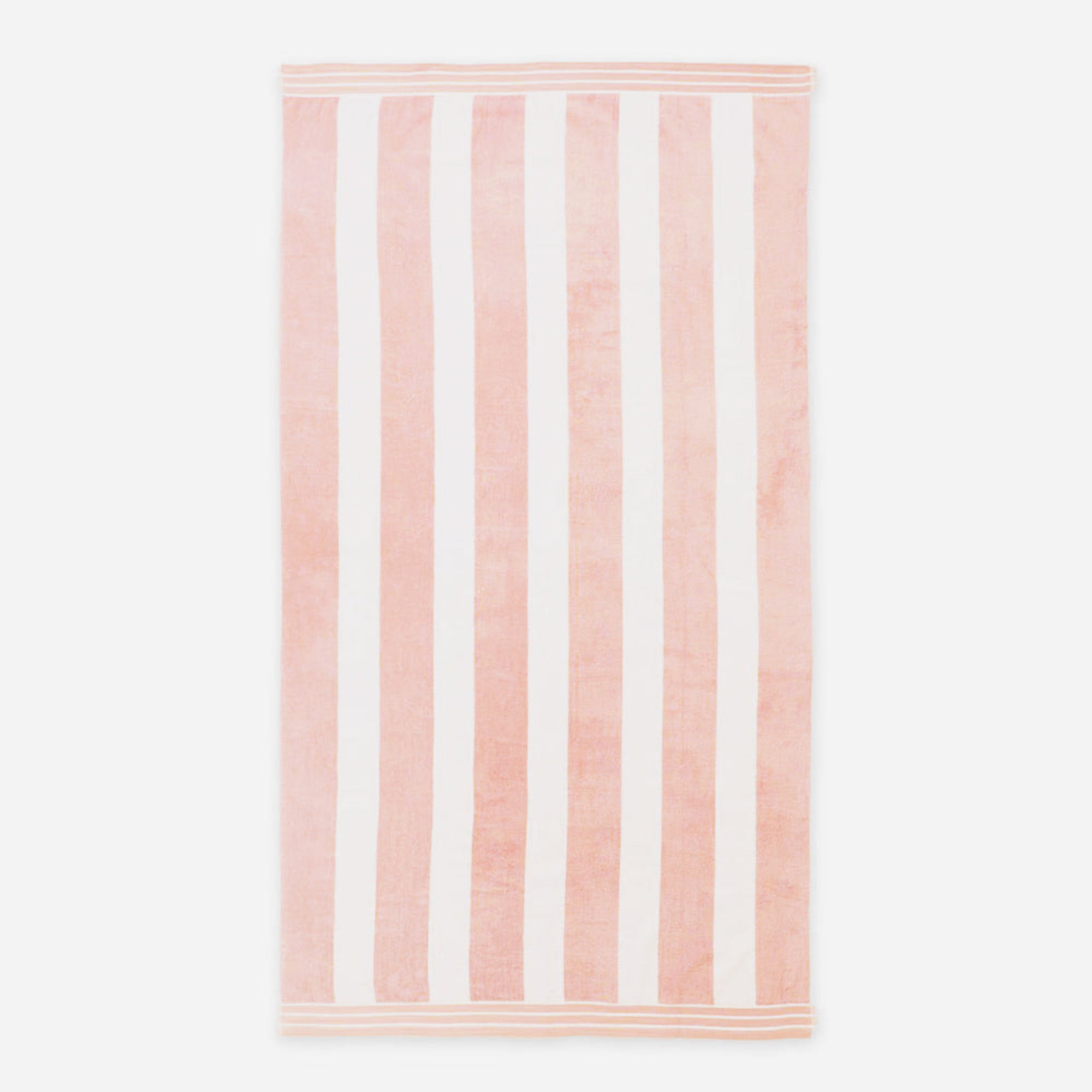Large cabana beach towels, blush pink stripe