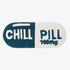 Blue Chill Pill Rug - fun novelty bath mat in large size.