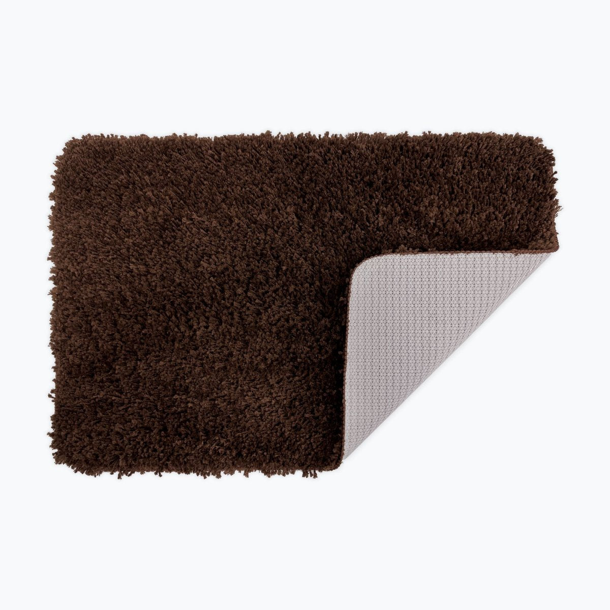Brown non slip bath mat in small size.