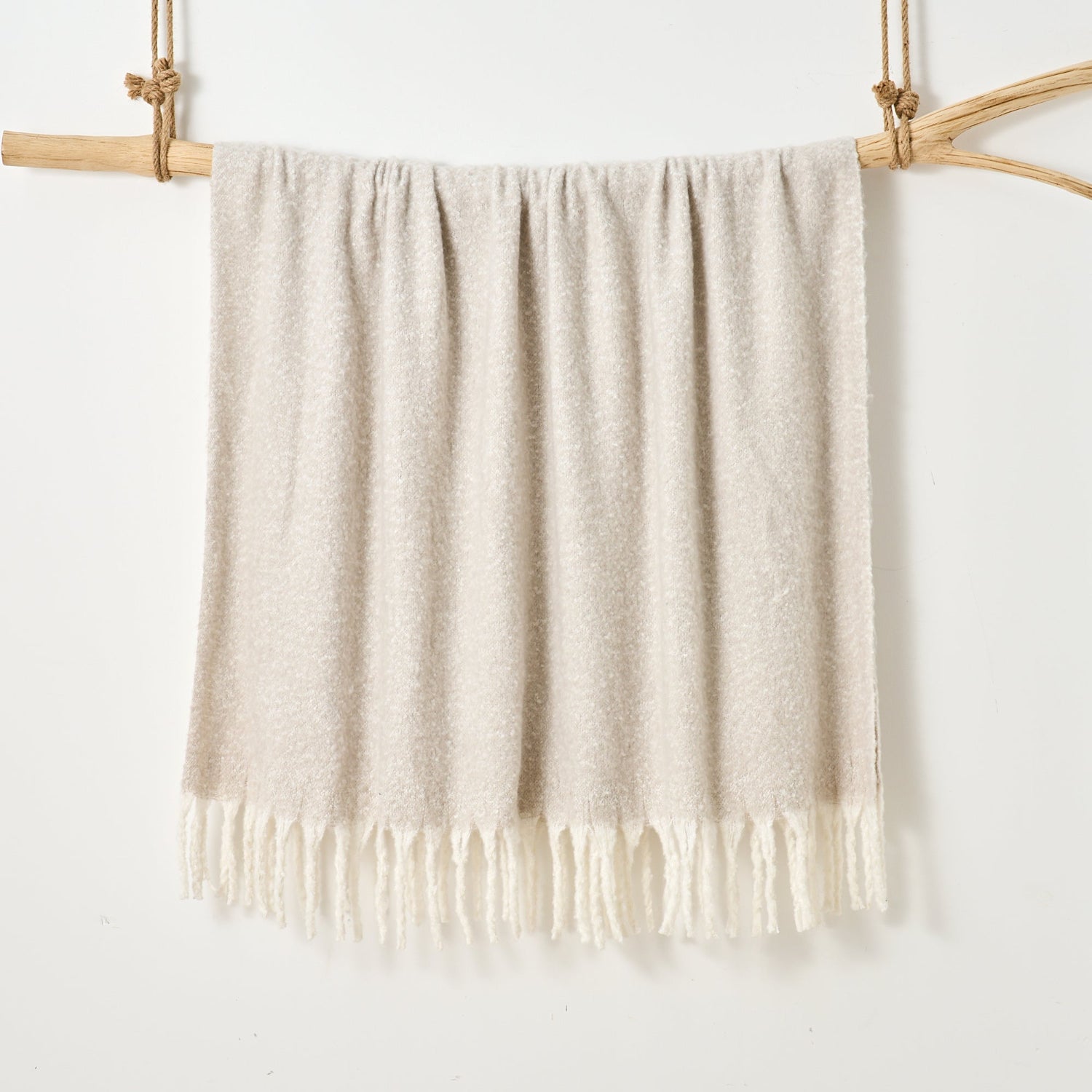 faux mohair throw hung chateau grey