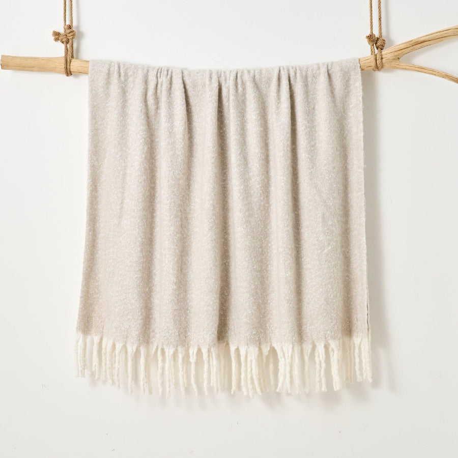 faux mohair throw hung chateau grey