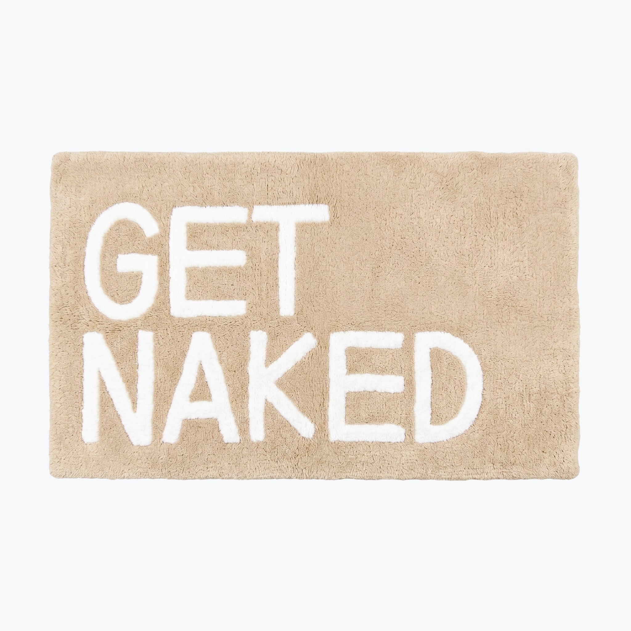 Get Naked Slogan Bath Mat