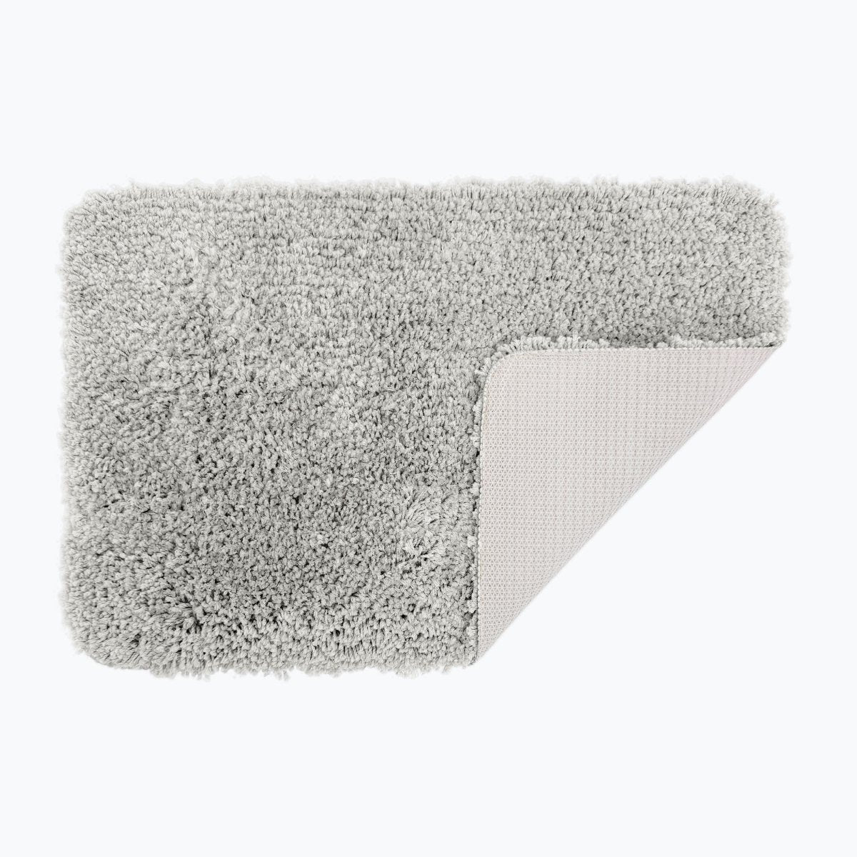 Grey non slip bath mat made from microfibre. Small 40 x 60cm size.