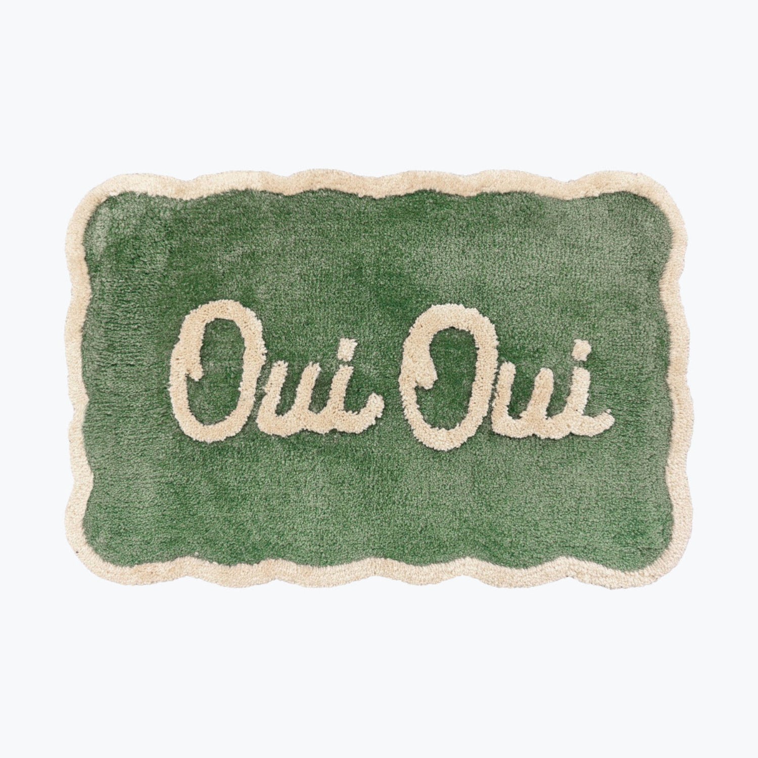 Green bath mat with &