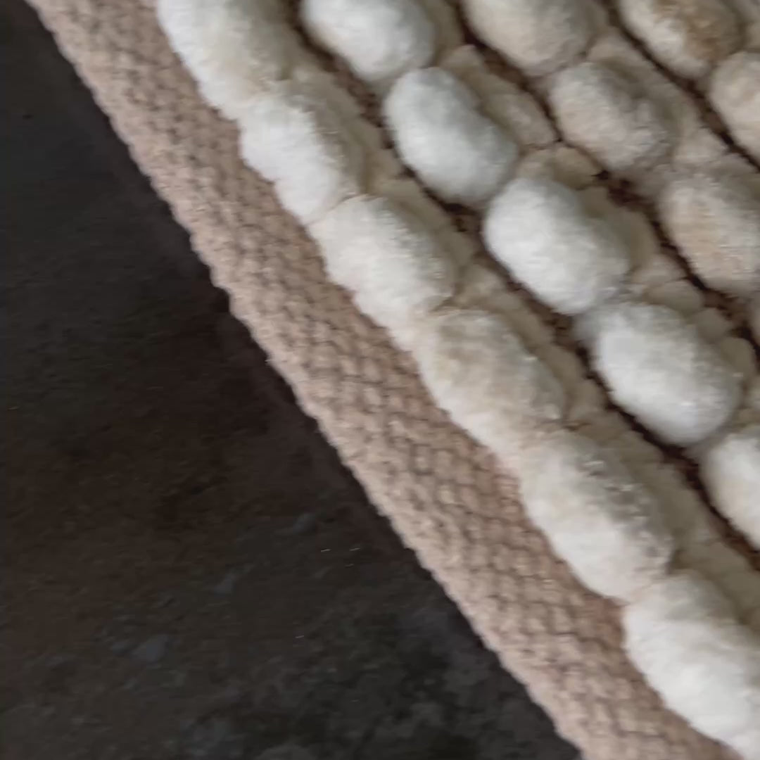 Marl Chunky Bobble Square Bath Mat