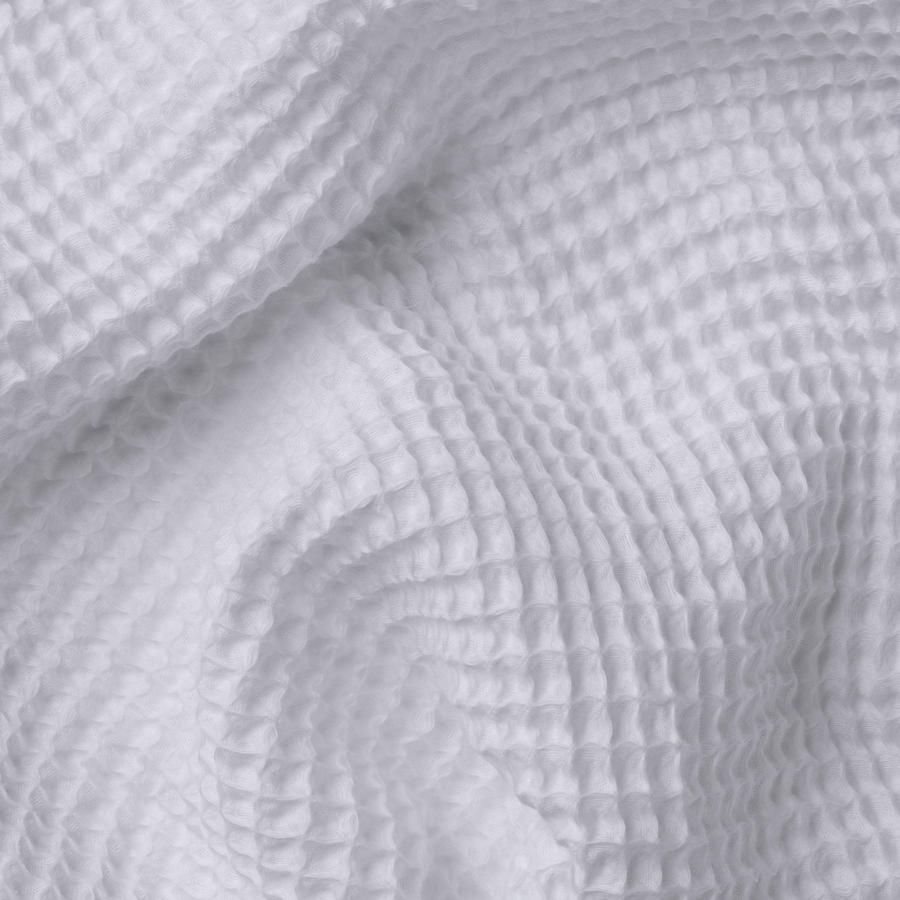white waffle texture bathrobe