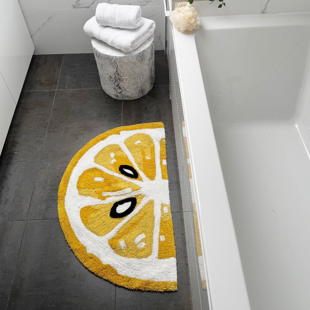 Yellow fruit lemon rug