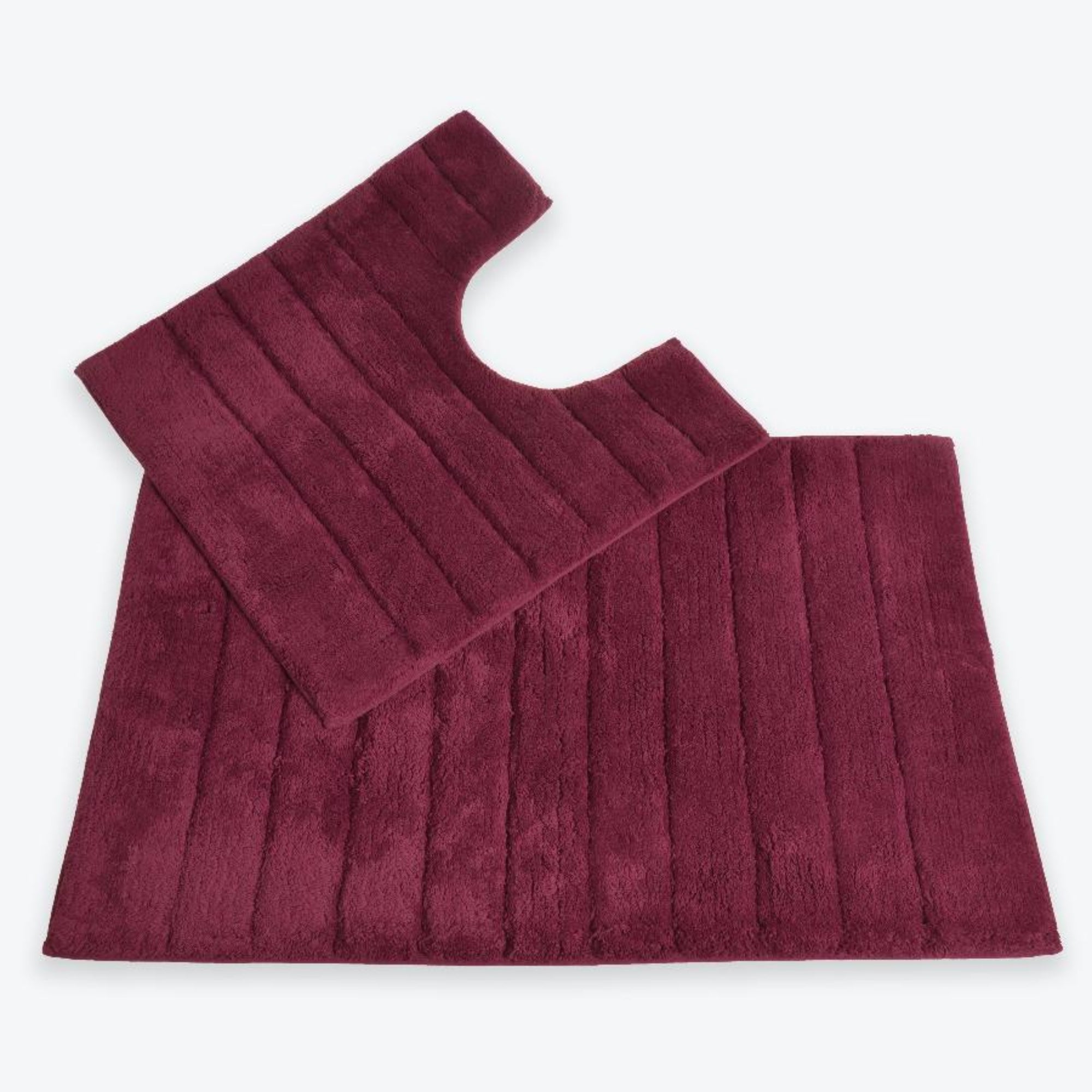 Beetroot Bathroom Set - 2pc Bath Mat and Pedestal Mat
