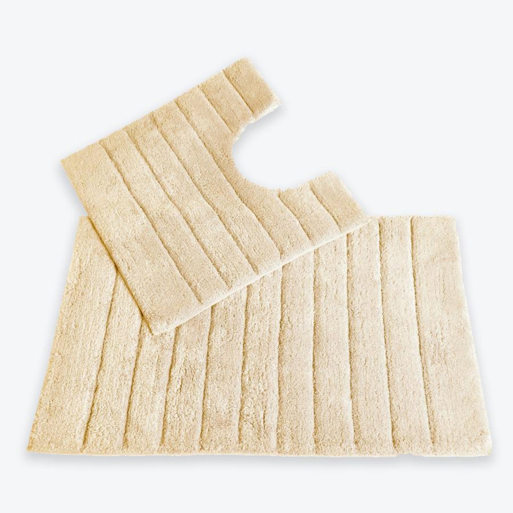 Stone Bathroom Set - 2pc Bath Mat and Pedestal Mat