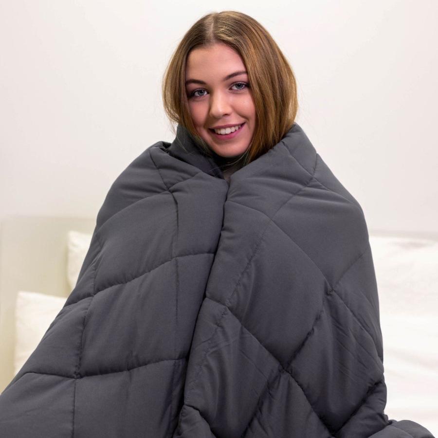 Grey Weighted Blanked - Improve sleep and reduce stress