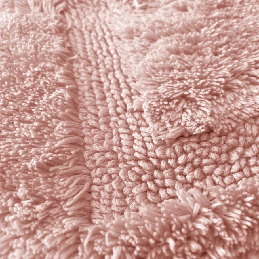 Blush pink luxury cotton bamboo bath mat