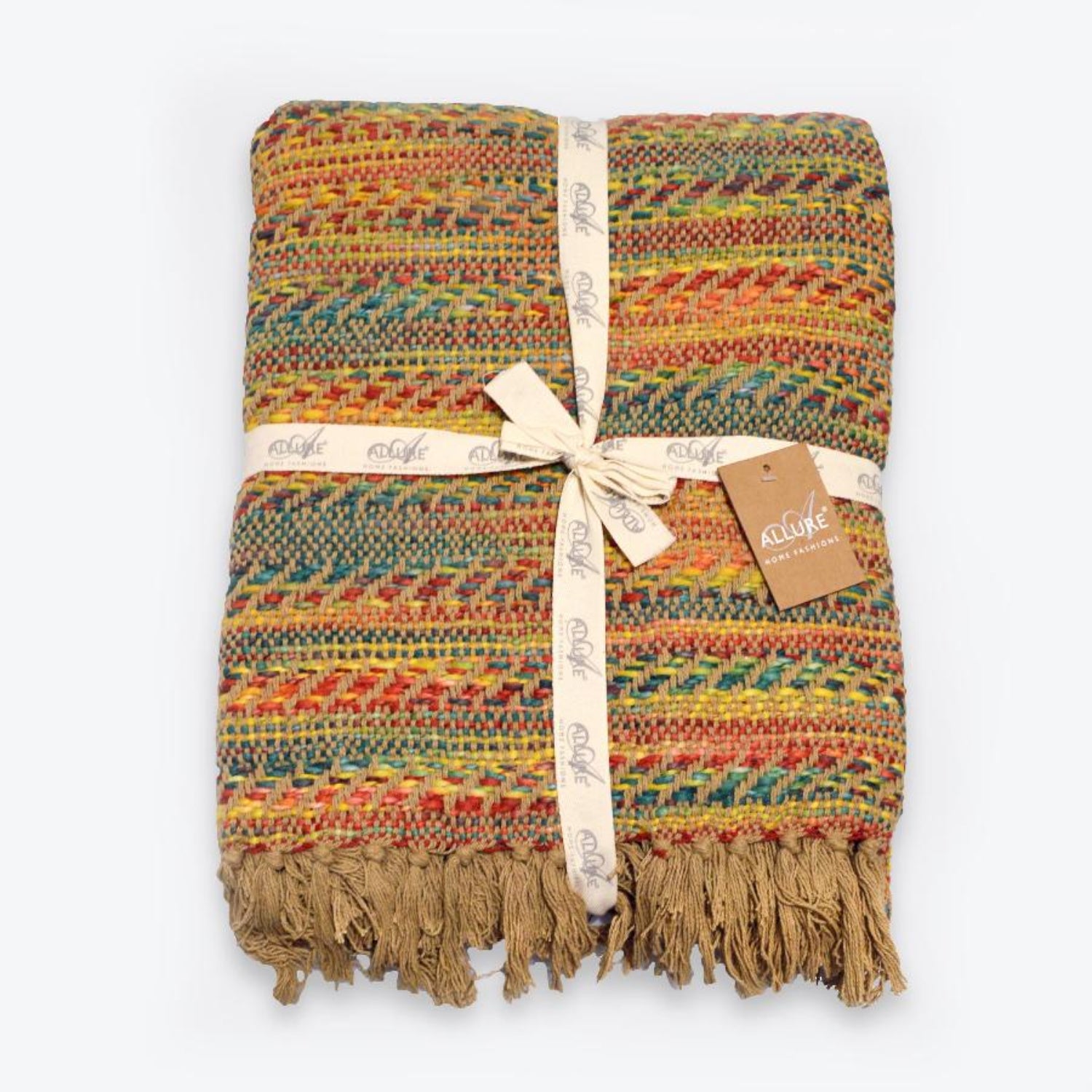 Banjara Traveller Throw - Rainbow Space Dyed Colours