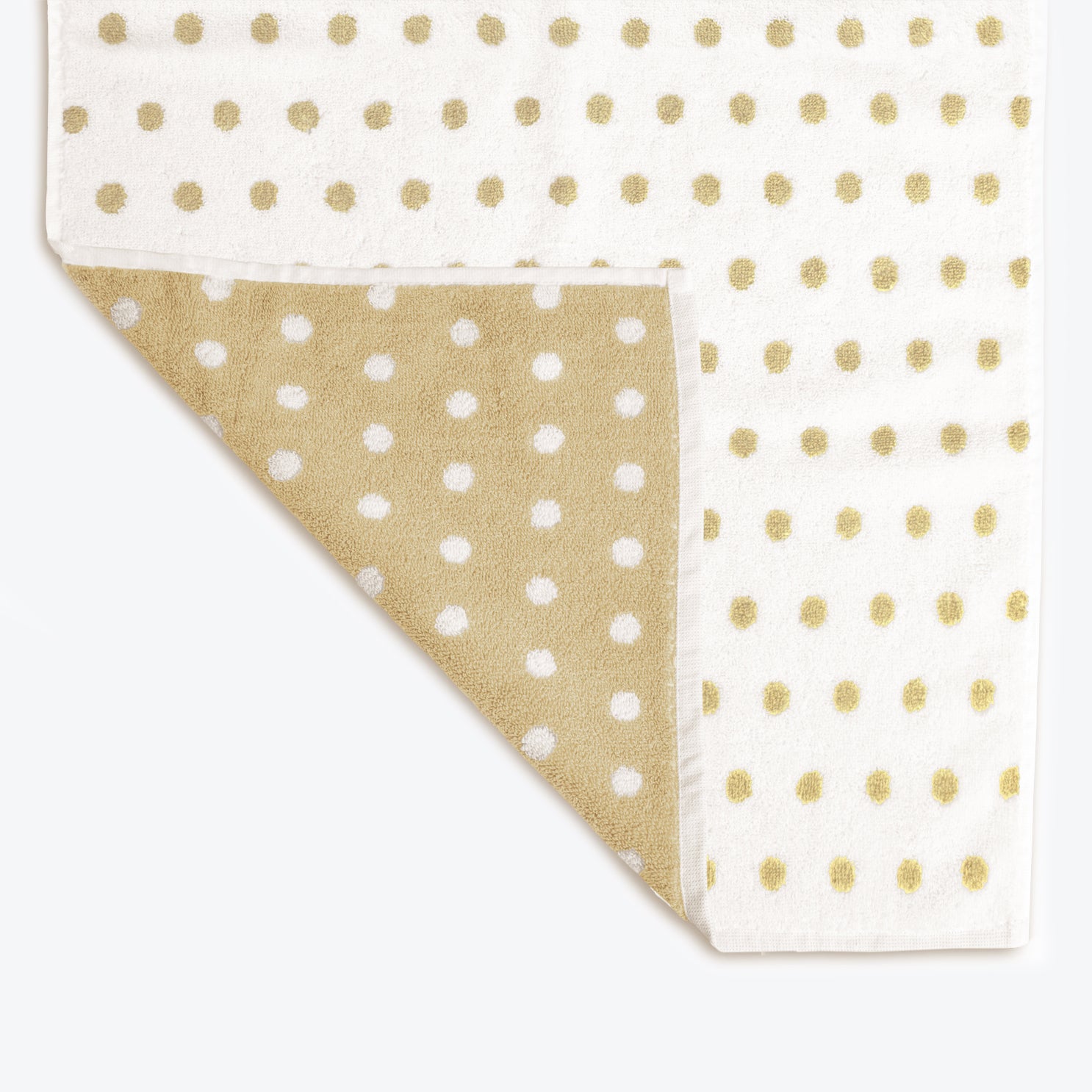 Patterned Bathroom Towels - Beige Spotty Towels Reversible