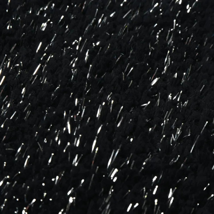 Black sparkly bathroom mat - super soft pile