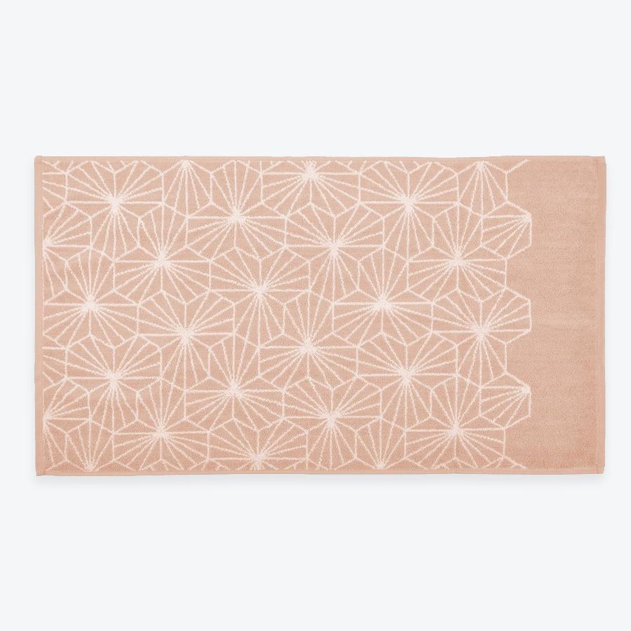Blush Pink Geometric Towels Patterned Stylish Bathroom Towel