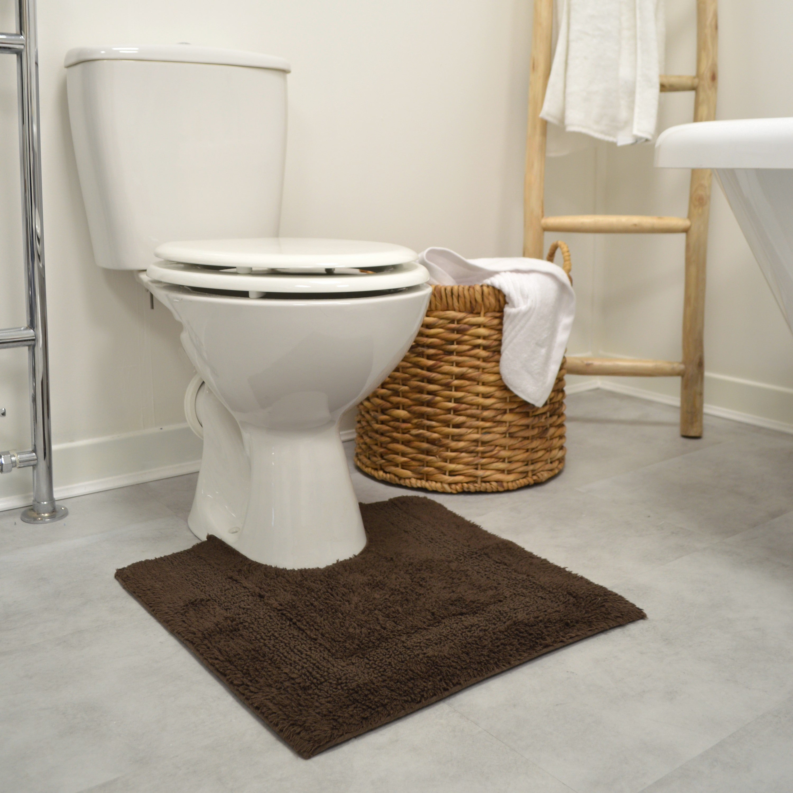 Race Track Cotton Reversible Pedestal Toilet Mat