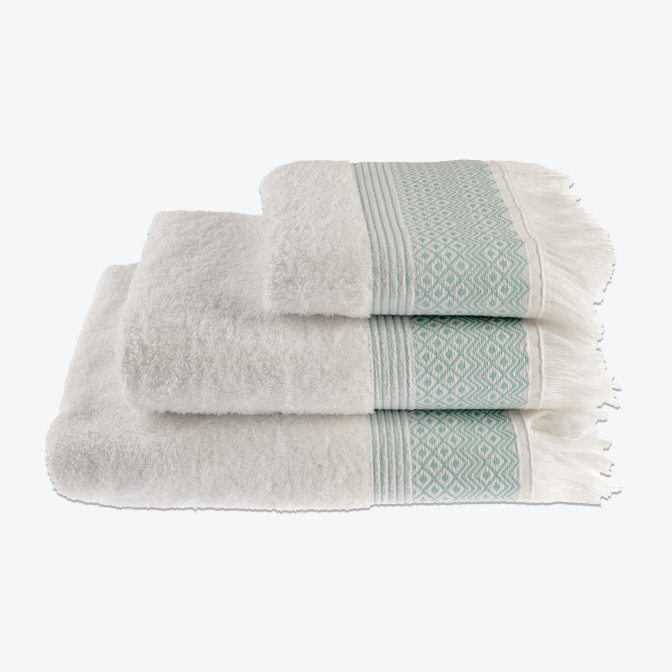 Diamond Jacquard Tassel Towels 100% Cotton