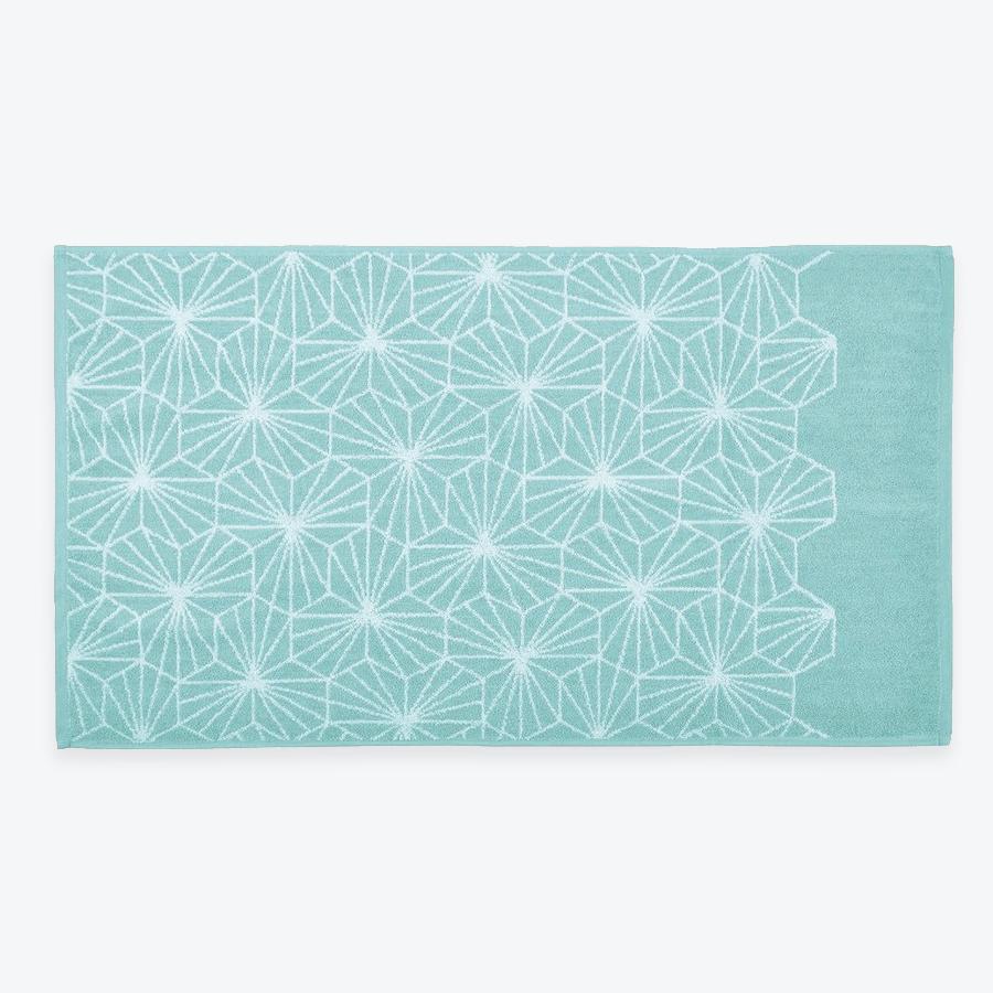 Duck Egg Geometric Towels Patterned Stylish Bathroom Towel
