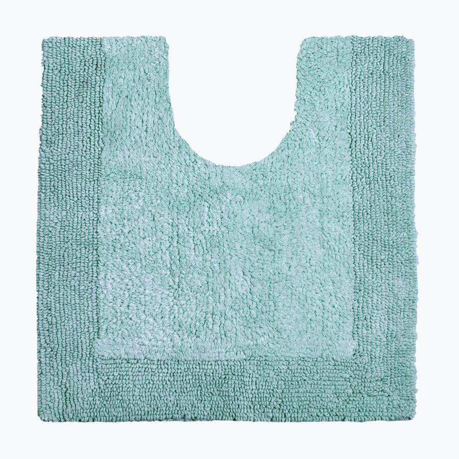 Duck Egg Pedestal Mat - Cotton Toilet Mat Super Soft and Reversible