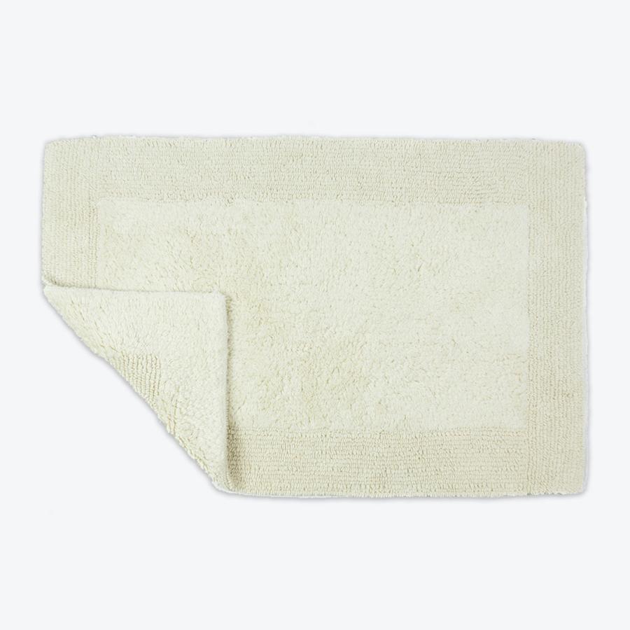 Cream Reversible Cotton Large Bath Mat - Luxury Thick Bathmat