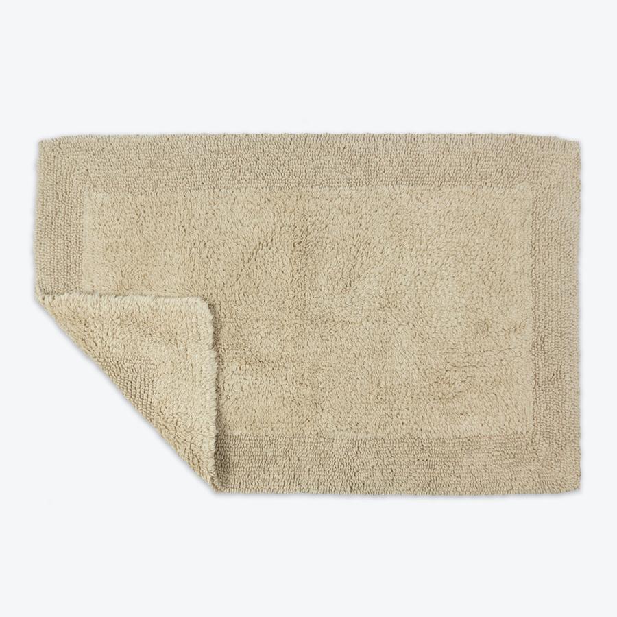 Stone Reversible Cotton Large Bath Mat - Luxury Thick Bathmat