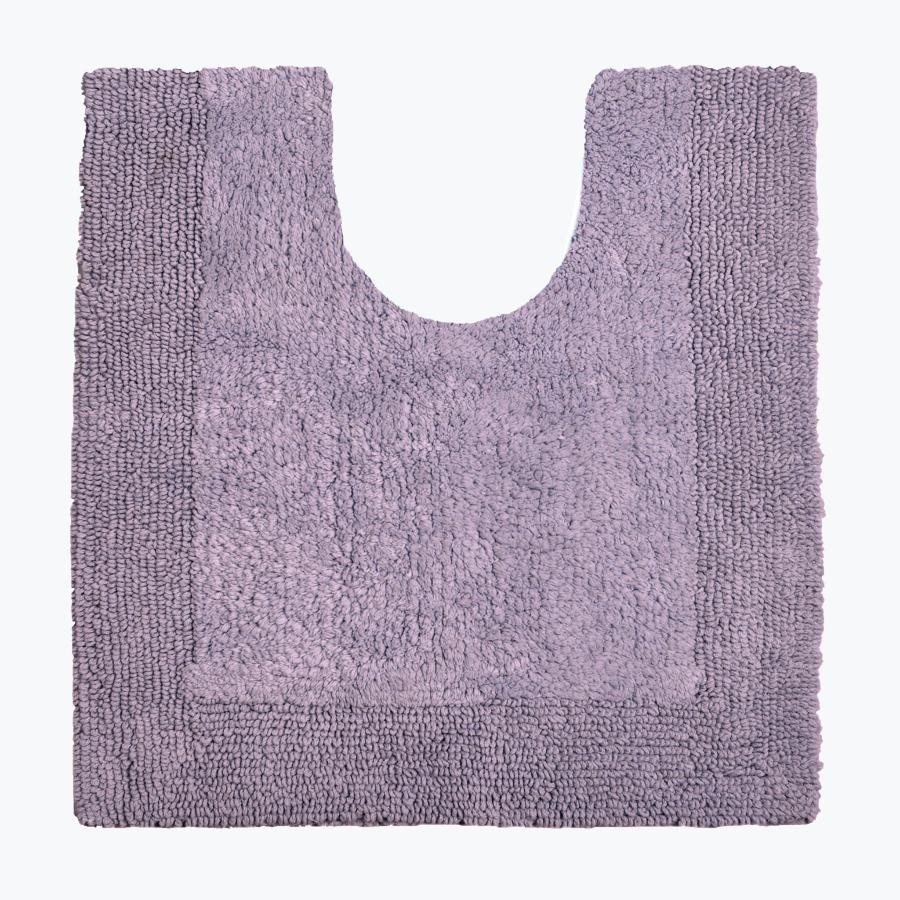 Heather Lilac Pedestal Mat - Cotton Toilet Mat Super Soft and Reversible