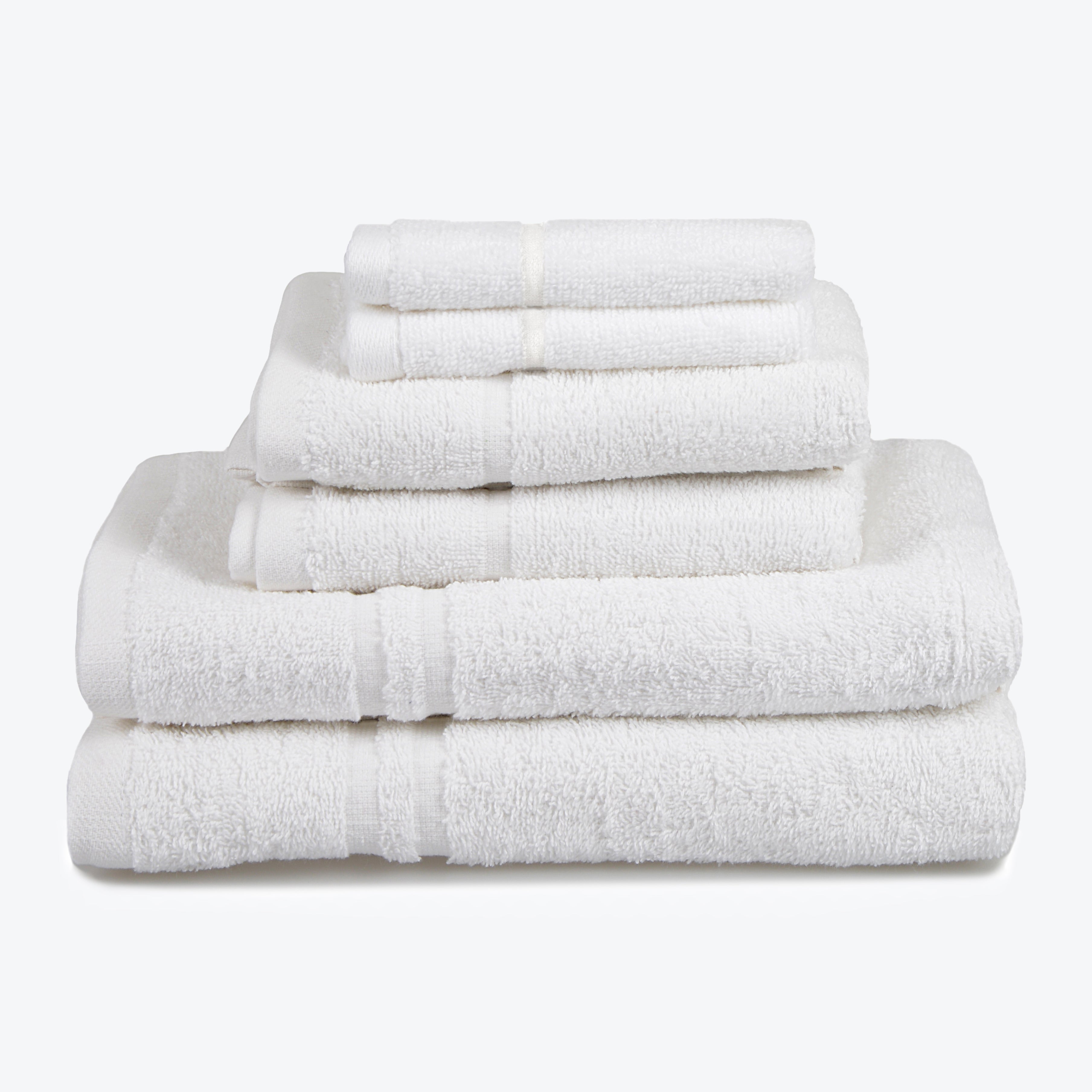 Hotel Quality Towel Bale - White 6pc Towel Set